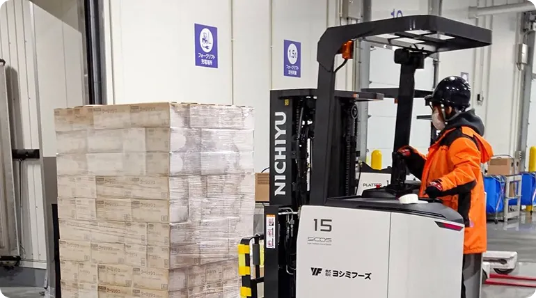 パレット化による輸送効率の向上